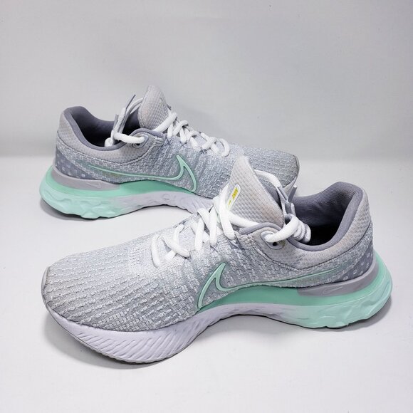 Nike React Infinity Run Flyknit 2 Running Shoes Gray/Mint Womens 7.5 - Picture 7 of 9